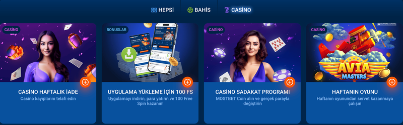 Online casino oyuncuları için bonuslar ve promosyonlar sayfası